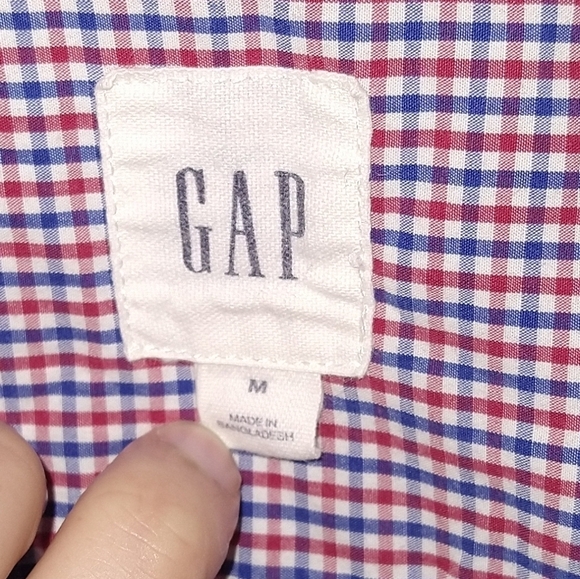 Gap Men's Checked Button Down Shirt Sz Medium - Picture 6 of 8